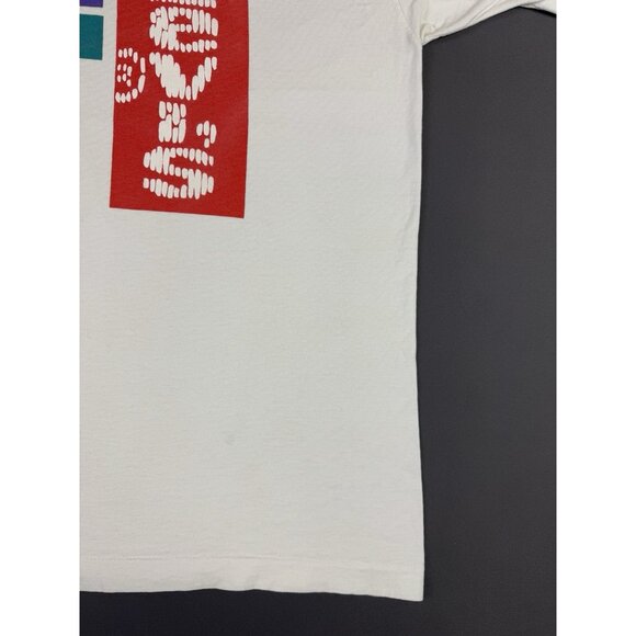 Vintage 1990 Levis Levi Strauss Denim Promo Sit On It White Shirt Rare XL Fit T - Picture 10 of 16